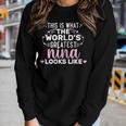 Womens Best Mom In The World Best Nina Mother Women Women Long Sleeve T-shirt Gifts for Her
