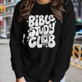 Bible Study Club Groovy Religious Christian Hippie Women Long Sleeve T-shirt Gifts for Her