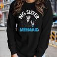 Big Sister Mermaid Matching Family Women Long Sleeve T-shirt Gifts for Her