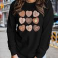 Black Teacher Funny Valentines Day African Pride Sweethearts Women Graphic Long Sleeve T-shirt Gifts for Her