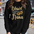Blessed To Be Called Nana Sunflower Butterfly Women Long Sleeve T-shirt Gifts for Her
