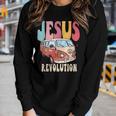 Boho Jesus Revolution Christian Faith Based Jesus Costume Women Long Sleeve T-shirt Gifts for Her
