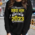 Bonus Mom Senior 2023 Proud Bonus Mom Of 2023 Graduate Women Graphic Long Sleeve T-shirt Gifts for Her