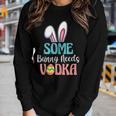 Some Bunny Needs Vodka Easter Drinking Glasses Men Women Long Sleeve T-shirt Gifts for Her
