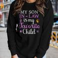 Butterfly Women My Son In Law Is My Favorite Child Women Long Sleeve T-shirt Gifts for Her