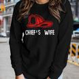 Chiefs Wife Firefighter Gift - Spouse Fire Company Women Graphic Long Sleeve T-shirt Gifts for Her
