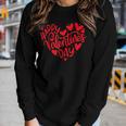Cute Happy Valentines Day Heart Love Couple Men Women Women Graphic Long Sleeve T-shirt Gifts for Her