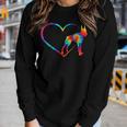 Cute Tiedye Heart Love Doberman Dog Mom Clothes Hippy Dobie Women Long Sleeve T-shirt Gifts for Her