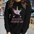 Cute Unicorn Mom Shirt Mom Of The Birthday Girl V2 Women Long Sleeve T-shirt Gifts for Her