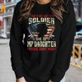 My Daughter Is A Soldier Proud Army Mom Military Women Long Sleeve T-shirt Gifts for Her