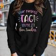 Dear Parents Tag Youre It Love Teacher Groovy Teacher Women Long Sleeve T-shirt Gifts for Her