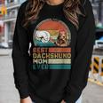 Distressed Best Dachshund Mom Ever Mothers Day Gift Women Graphic Long Sleeve T-shirt Gifts for Her