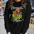 Dog Mom Sunflower Beagle Mom Women Long Sleeve T-shirt Gifts for Her