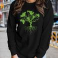 Earth Day 2023 Cute World Map Tree Pro Environment Plant Women Long Sleeve T-shirt Gifts for Her