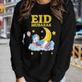 Eid Mubarak Present For Kids Mom Girls Eid Mubarak Unicorn Women Long Sleeve T-shirt Gifts for Her