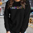 Womens Equality Lgbt Pride Rainbow Flag Gay Lesbian Trans Pans Women Long Sleeve T-shirt Gifts for Her