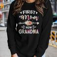 First Mom Now Grandma New Grandma Mothers Day V2 Women Graphic Long Sleeve T-shirt Gifts for Her