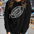 Football Silhouette Football Sister Women Long Sleeve T-shirt Gifts for Her