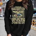 Freedom Isnt Free Proud Daughter Of A Korean War Veteran V2 Women Graphic Long Sleeve T-shirt Gifts for Her