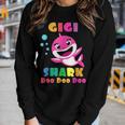 Gigi Shark Funny Mothers Day Gift For Womens Mom Women Graphic Long Sleeve T-shirt Gifts for Her