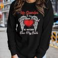 My Grandpa Is Guardian Angel He Watches Over Back Christmas Women Long Sleeve T-shirt Gifts for Her