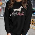 Great Dachshund Mom Flower Perfect Dog Mom Gift Women Graphic Long Sleeve T-shirt Gifts for Her