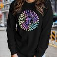 Happy Pi Day Retro Groovy Math Teacher Student Women Graphic Long Sleeve T-shirt Gifts for Her