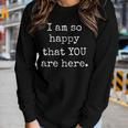Happy Positive Affirmation Kind Motivational Teacher Student Women Graphic Long Sleeve T-shirt Gifts for Her