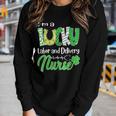 Im A Lucky Labor And Delivery Nurse St Patricks Day Women Graphic Long Sleeve T-shirt Gifts for Her