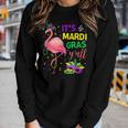 Its Mardi Gras Yall Flamingo Jester Kids Girls Women Women Graphic Long Sleeve T-shirt Gifts for Her