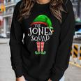 Jones Squad Elf Group Matching Family Name Christmas Women Long Sleeve T-shirt Gifts for Her