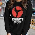 Karate Mom Ponytail Kick Japanese Martial Arts Women Gift Women Graphic Long Sleeve T-shirt Gifts for Her