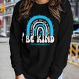 Be Kind Autism Awareness Groovy Rainbow Choose Kindness Women Long Sleeve T-shirt Gifts for Her