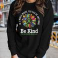 Be Kind Green Ribbon Sunflower Mental Health Awareness Women Long Sleeve T-shirt Gifts for Her