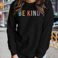 Be Kind - Throwback Retro - Positive Quote - Classic Women Long Sleeve T-shirt Gifts for Her