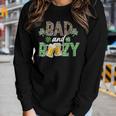 Leopard St Patricks Day Bad And Boozy Beer Drinking Irish Women Graphic Long Sleeve T-shirt Gifts for Her