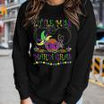 Little Miss Beads Mardi Gras Parade Cute Black Girl Princess Women Graphic Long Sleeve T-shirt Gifts for Her