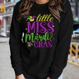 Little Miss Mardi Gras Funny Mardi Gras 2023 Women Graphic Long Sleeve T-shirt Gifts for Her