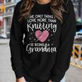 Love Knitting For Women Grandma Mother Yarn Knit Women Graphic Long Sleeve T-shirt Gifts for Her