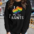 I Love My Two Aunts Lgbt Gay Lesbian Pride Women Long Sleeve T-shirt Gifts for Her