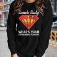 Lunch Lady Superhero Lunch Lady Womens Women Long Sleeve T-shirt Gifts for Her