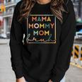 Mama Mommy Mom Bruh Sarcastic Mom Rainbow Women Long Sleeve T-shirt Gifts for Her