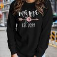 Womens Mom Est 2023 Promoted To Baby Mama Pregnant Women Expecting Women Long Sleeve T-shirt Gifts for Her
