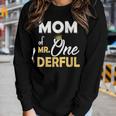 Mom Of Mr Onederful 1St Birthday One-Derful Matching Women Graphic Long Sleeve T-shirt Gifts for Her