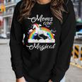 Moms Are Magical With Rainbow Unicorn Women Long Sleeve T-shirt Gifts for Her