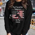 Mother Veterans Day My Favorite Veteran Is My Mom Proud Son V3 Women Graphic Long Sleeve T-shirt Gifts for Her
