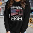 My Favorite Veteran Is My Mom - Flag Mother Veterans Day Women Graphic Long Sleeve T-shirt Gifts for Her