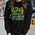 My Lucky Charms Call Me Mom Happy St Patricks Day Lucky Mama Women Graphic Long Sleeve T-shirt Gifts for Her