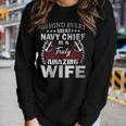 Navy Chief A Truly Amazing Wife Navy Chief Veteran Women Graphic Long Sleeve T-shirt Gifts for Her