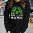 One Lucky Mama Rainbow Saint Patricks Day Lucky Mom Mother Women Graphic Long Sleeve T-shirt Gifts for Her